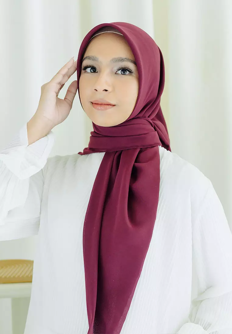 Haraa Voal Eyelash Ruby Wine