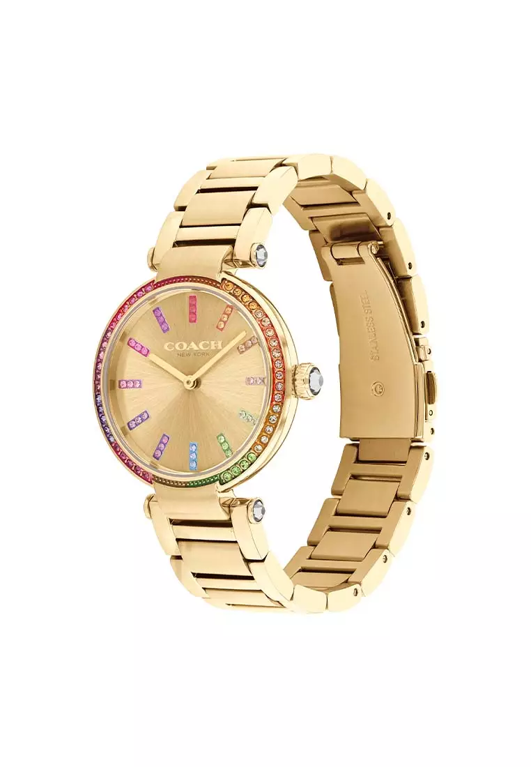 Buy Coach Cary Gold Stainless steel Analog Women's Watch CO-14504271 ...