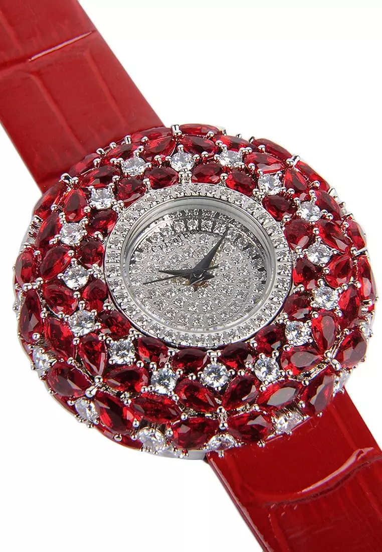 Macaron Fashion Watch in Red for Women
