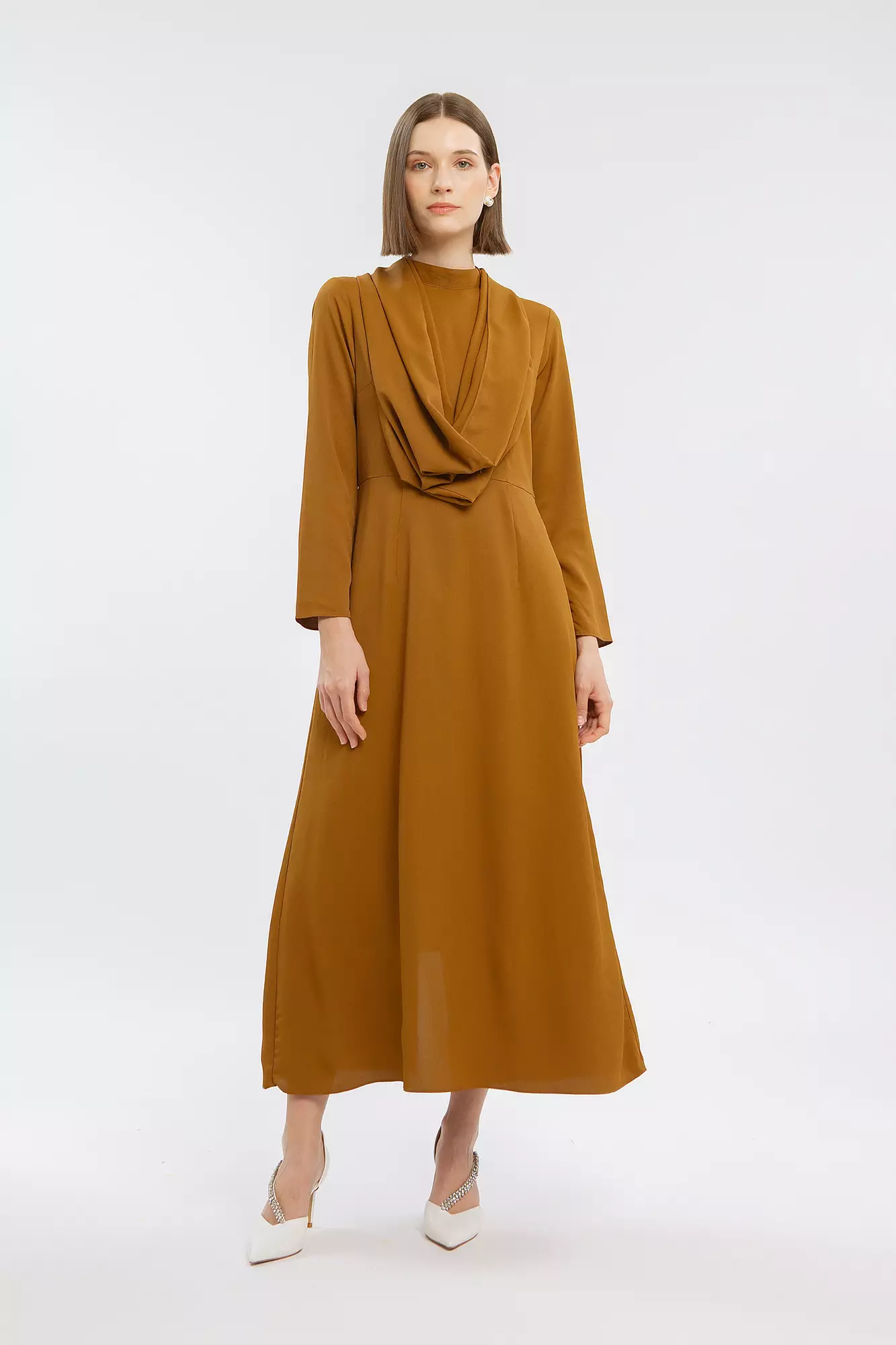Minimal Kanaya Dress Ice Ginger Warna ICE GINGER