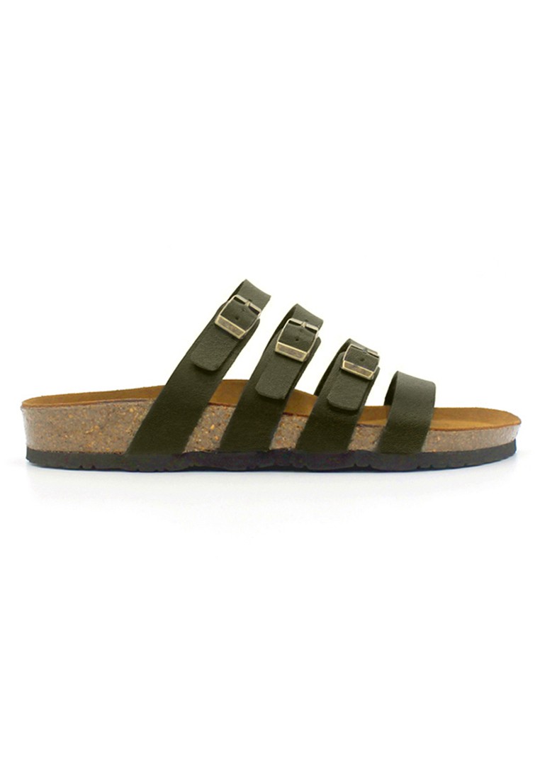 Kingston - Khaki Leather Sandals & Flip Flops