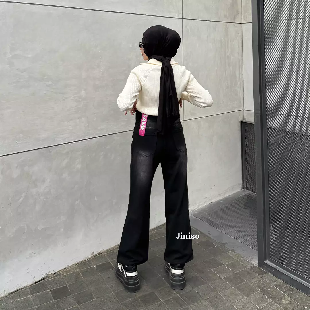 Petite Highwaist Baggy Jeans 163 FAME