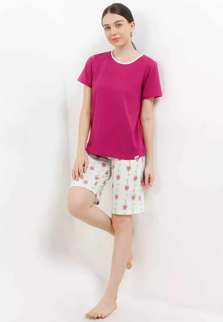 Pyjama Piyama Baju Tidur Short Sleeve Short Pants Sleepwear