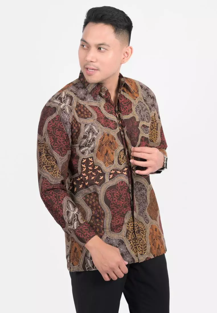 kemeja batik pria lengan panjang SEKAR JAGAD SH343
