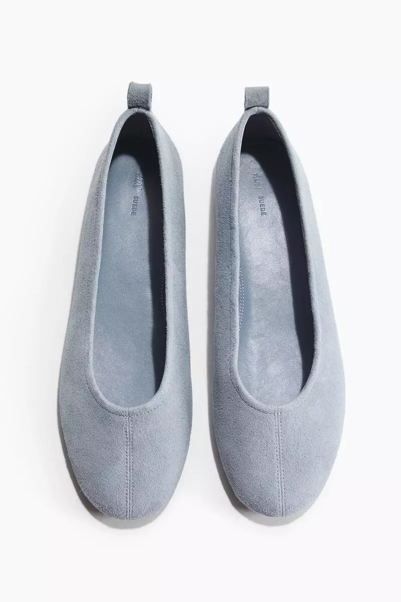 Suede ballet flats