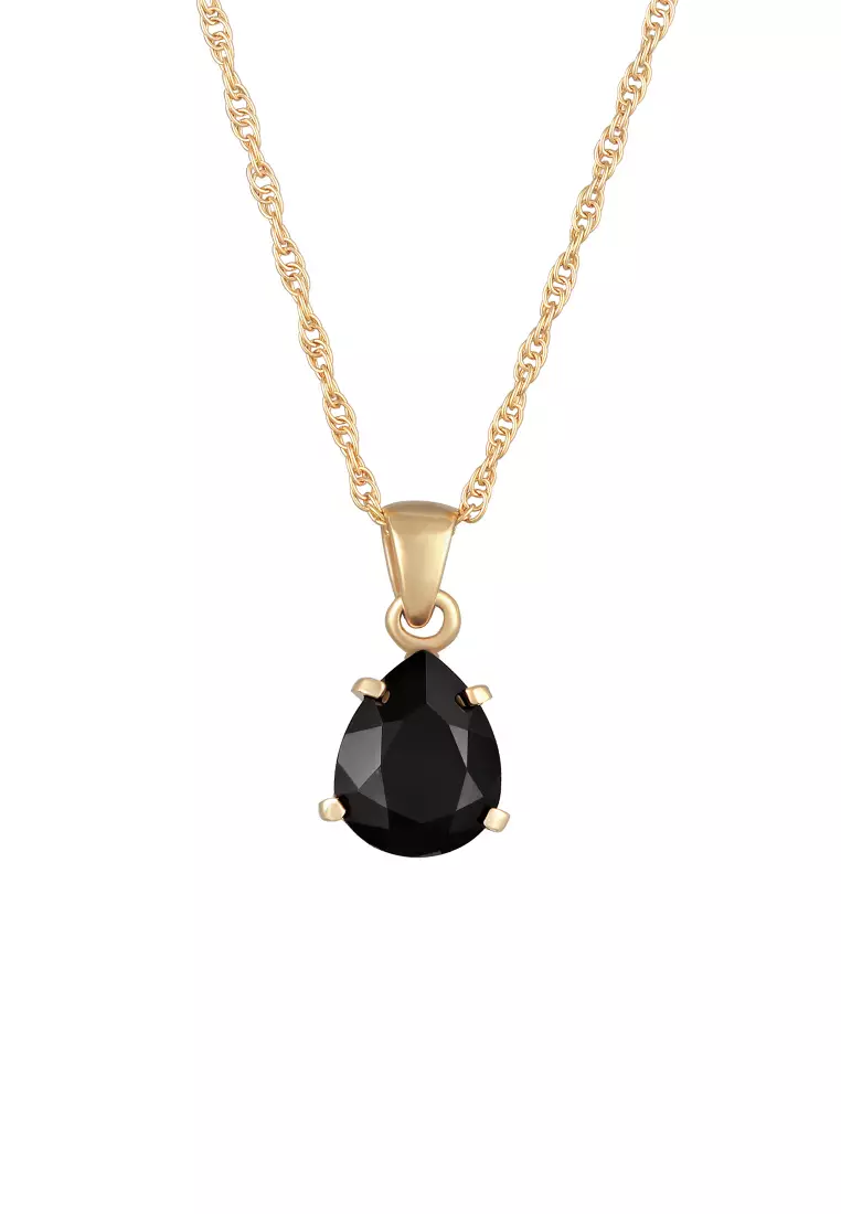 Gold drop pendant necklace discount