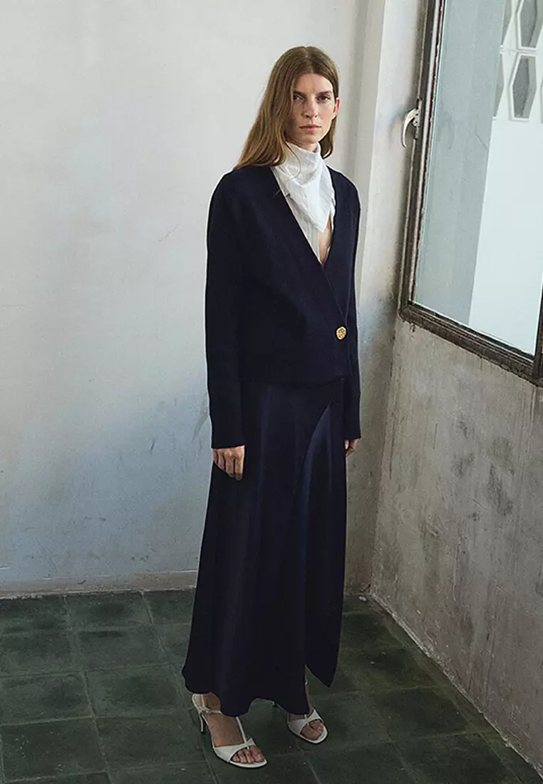 Button Crossover Cardigan