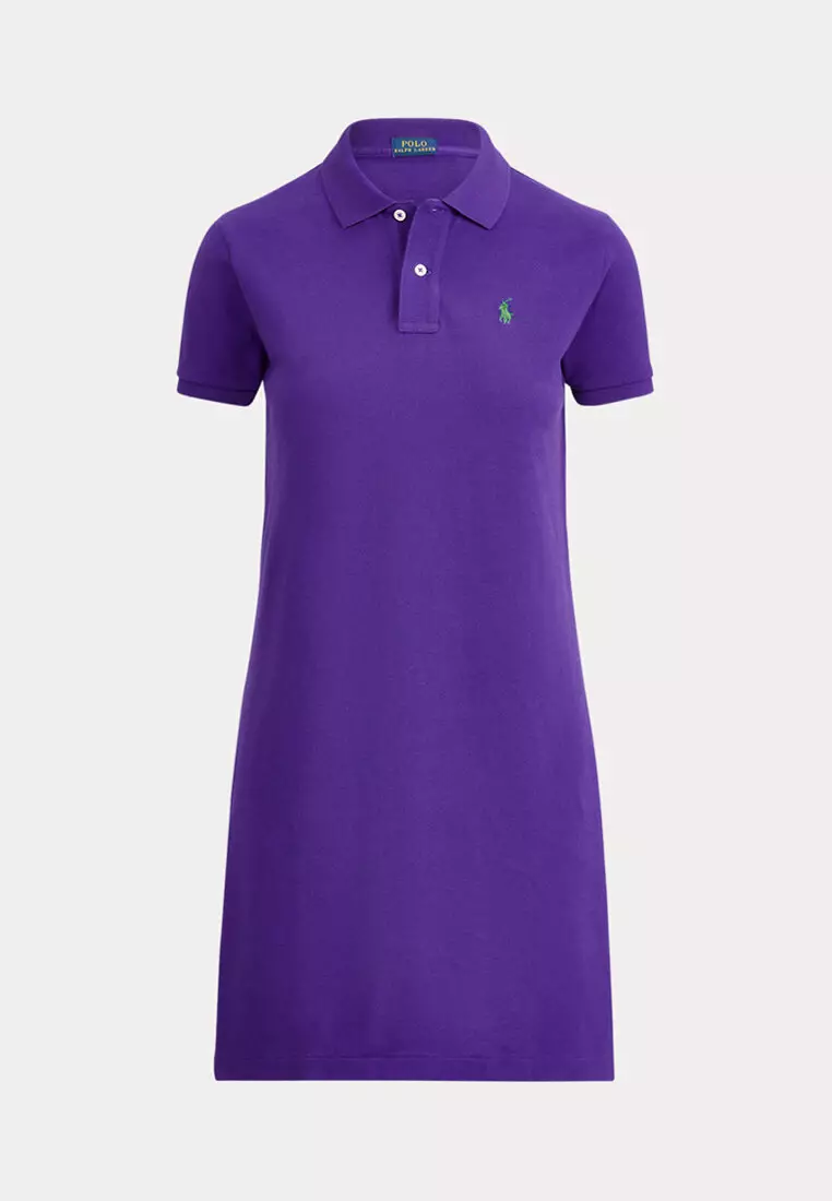 Cotton Mesh Polo Dress