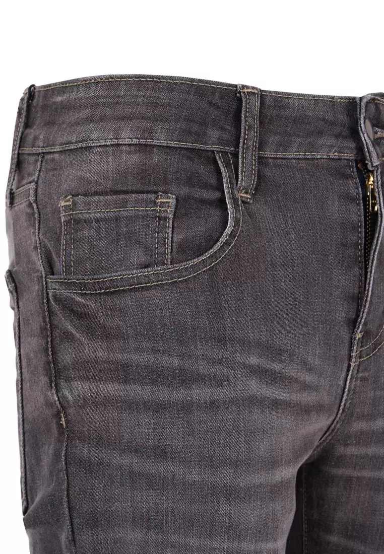 3Second Men's Long Skinny Jeans Wash Denim Shaw OL-C011124