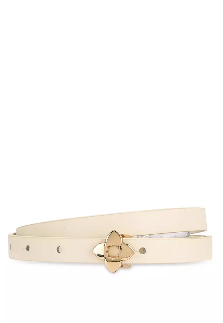 White skinny deals gucci belt