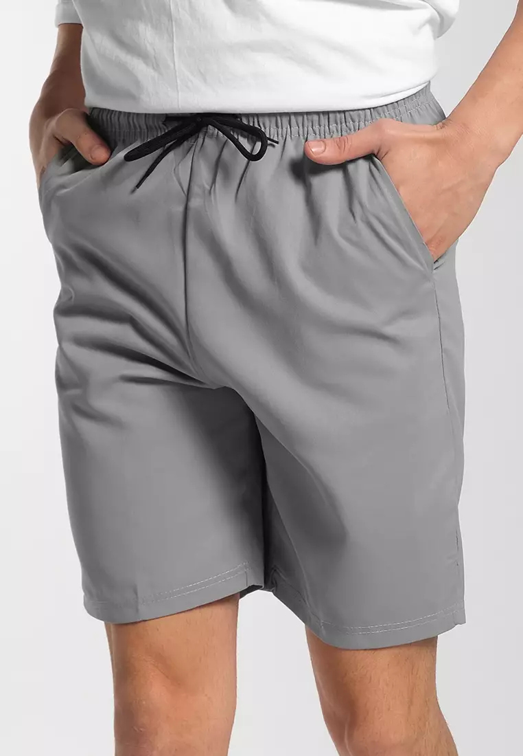 Buy CROWN Mens Flexi Woven Shorts Light Gray 2024 Online | ZALORA ...