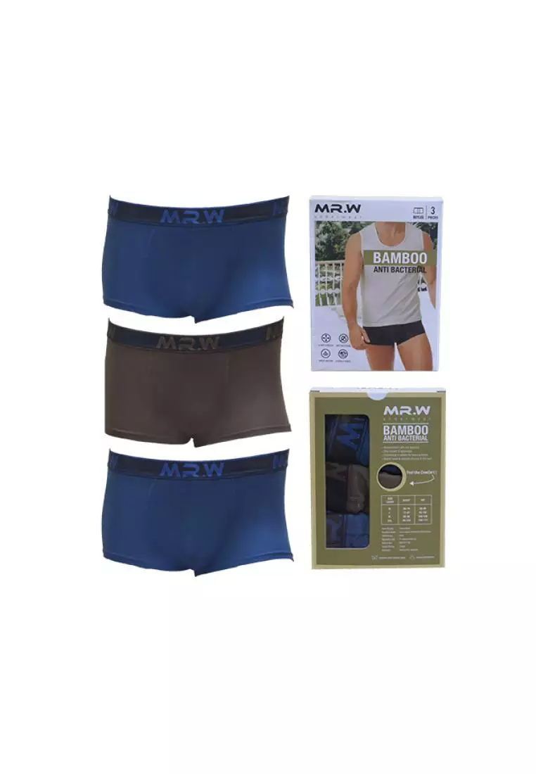 MR. W Mens Trunks 3 Pcs WMP 73112B - Bamboo