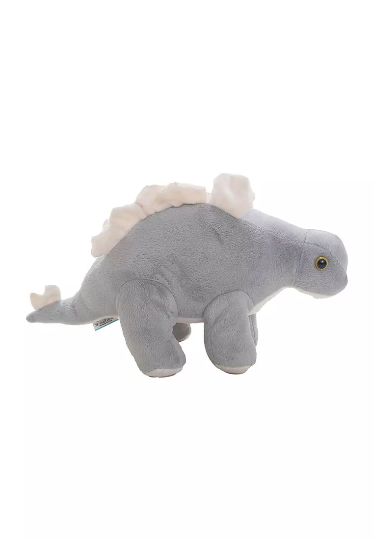 Boneka Binatang Animal Plush Dinosaurus Stegosaurus Abu Abu 28x15 cm