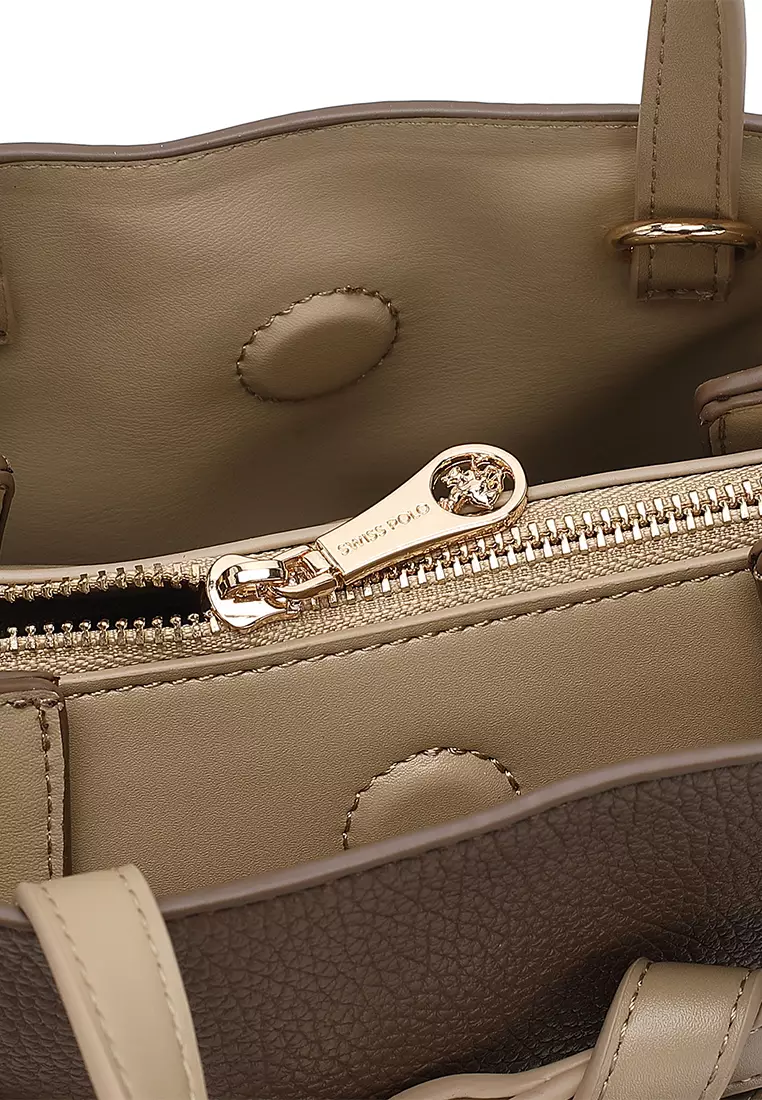 Women's Top Handle Bag / Sling Bag / Crossbody Bag / Shoulder Bag (Tas Tangan Wanita / Tas Selempang Wanita / Tas Bahu Wanita) - Cokelat