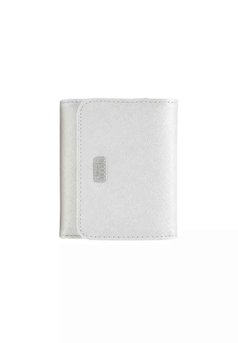 Dompet Wanita Lipat Kecil PIERRE LOUES Nova Wallet Bahan Kulit PU Leather Premium BAEOS ORIGINAL - Silver