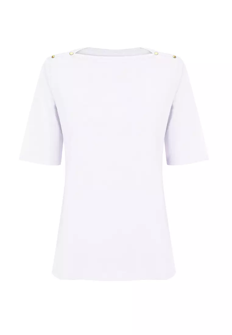 Basic Boat Neckline T-Shirt