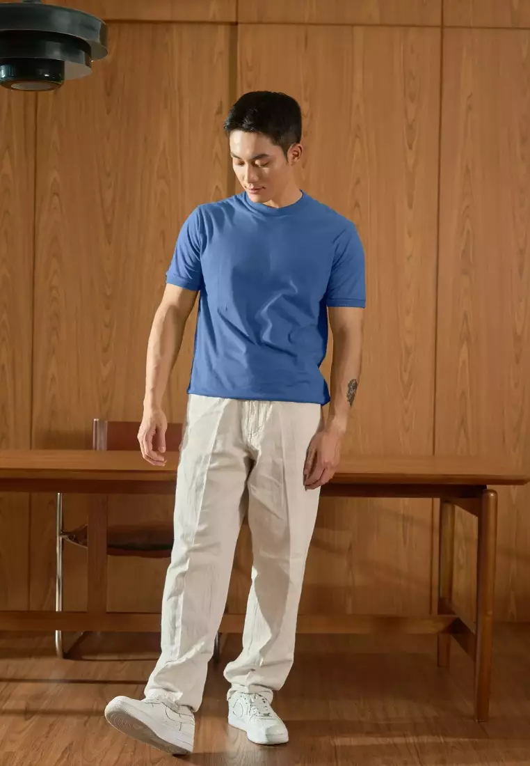 Kale Beta Steel Blue / Kaos Polos Pria Lengan Pendek