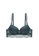 ZITIQUE green Women's European Style Sexy 3/4 Cup Lace-trimmed Thick Pad Nylon Lingerie Set (Bra And Underwear) - Dark Green B09E1US9098853GS_2