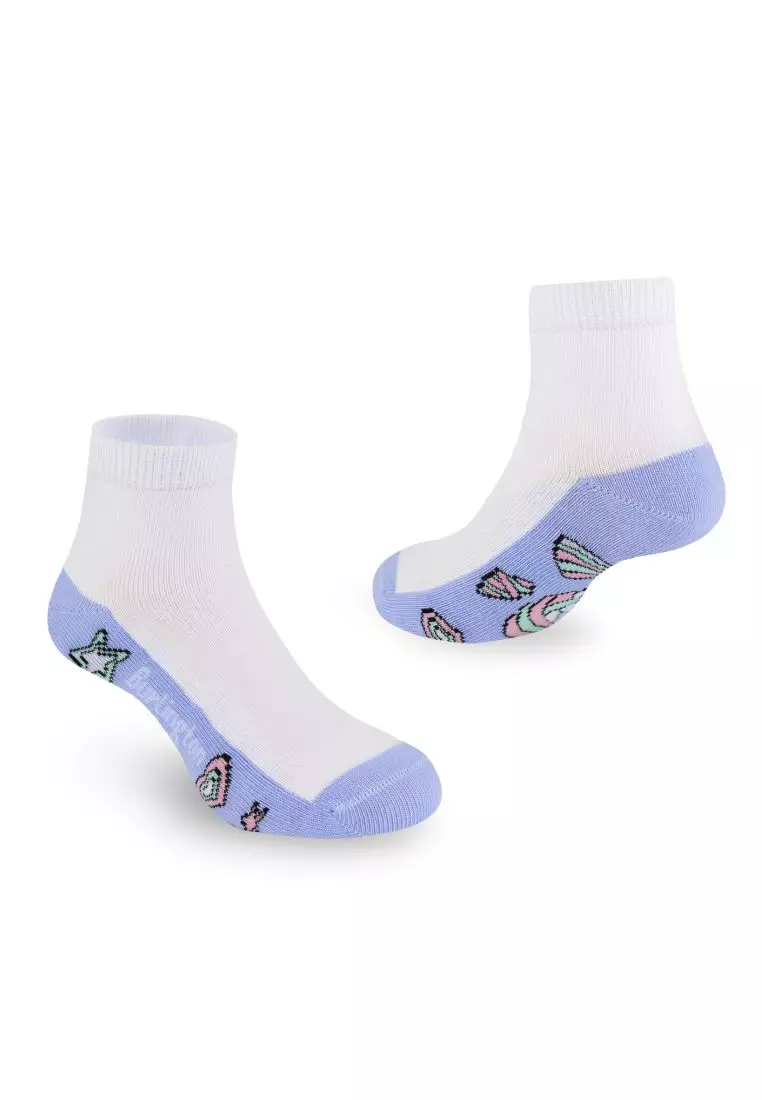 Burlington Girl's Cotton Lite Casual Ankle Socks 3 pairs in 1 pack BGCKG64