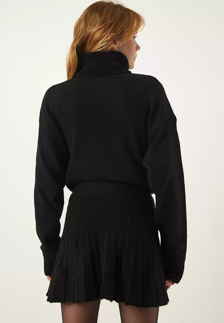 Turtleneck Sweater and Skirt Set
