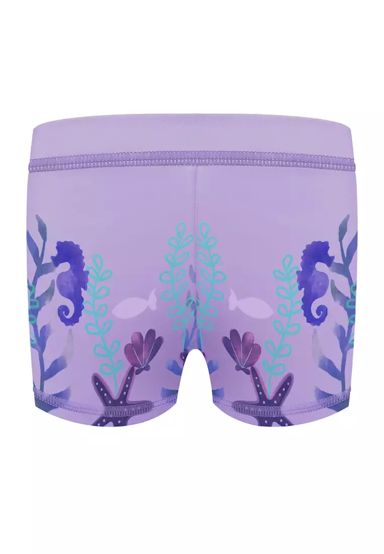 Sofia the First Long Sleeved Rashguard Top Boyleg Shorts Girls Kids Swimwear