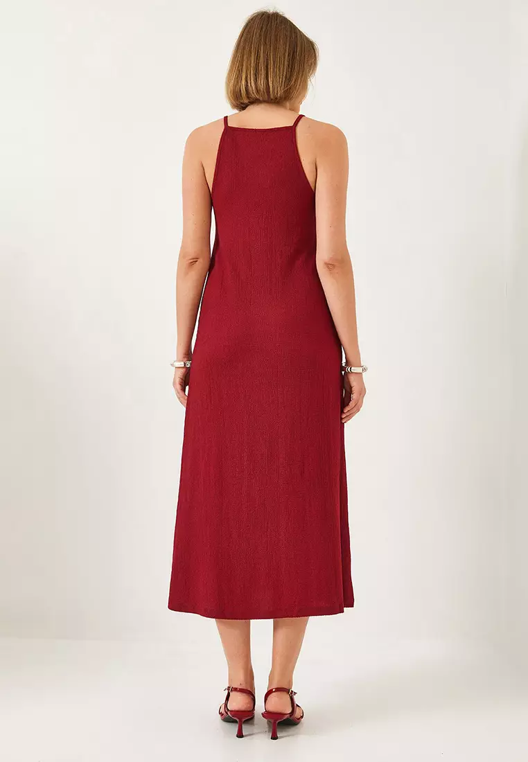 Women's Strappy Summer Long Knitted Dress 70243 60271033