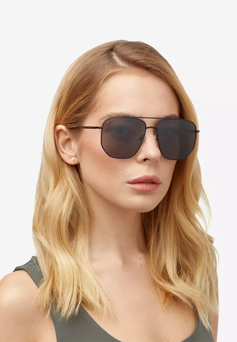 HAWKERS POLARIZED Black Dark CAD Sunglasses for Men and Women, Unisex. UV400 Protection. Official Product designed in Spain