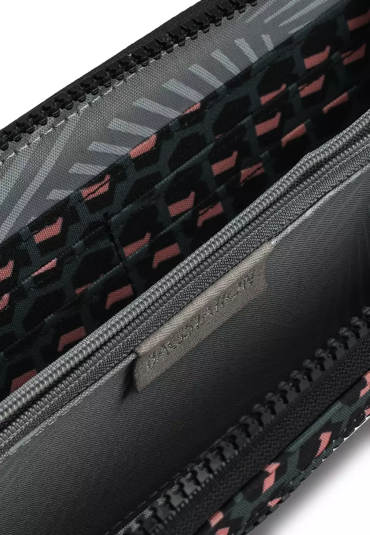Printed Nylon Zip-Up Wallet