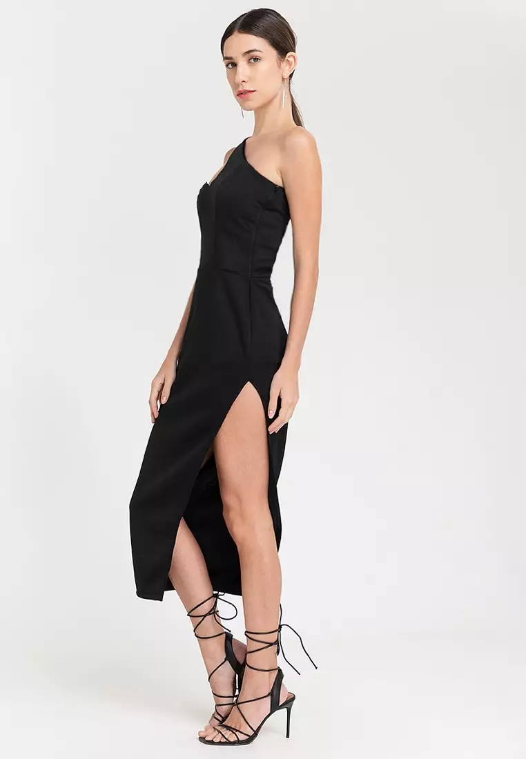 Rue Asymmetrical Midi Dress