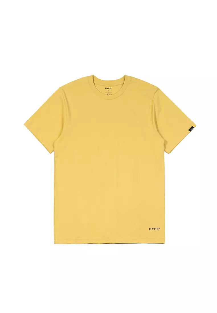 Round Neck T-shirts - Plain Yellow