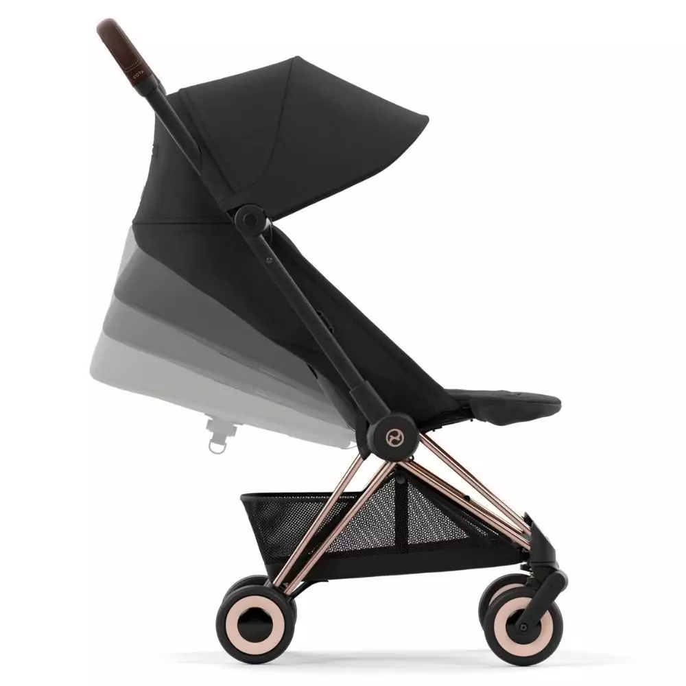 Cybex Coya Stroller Rosegold Frame - Kereta Dorong Bayi (Sepia Black)