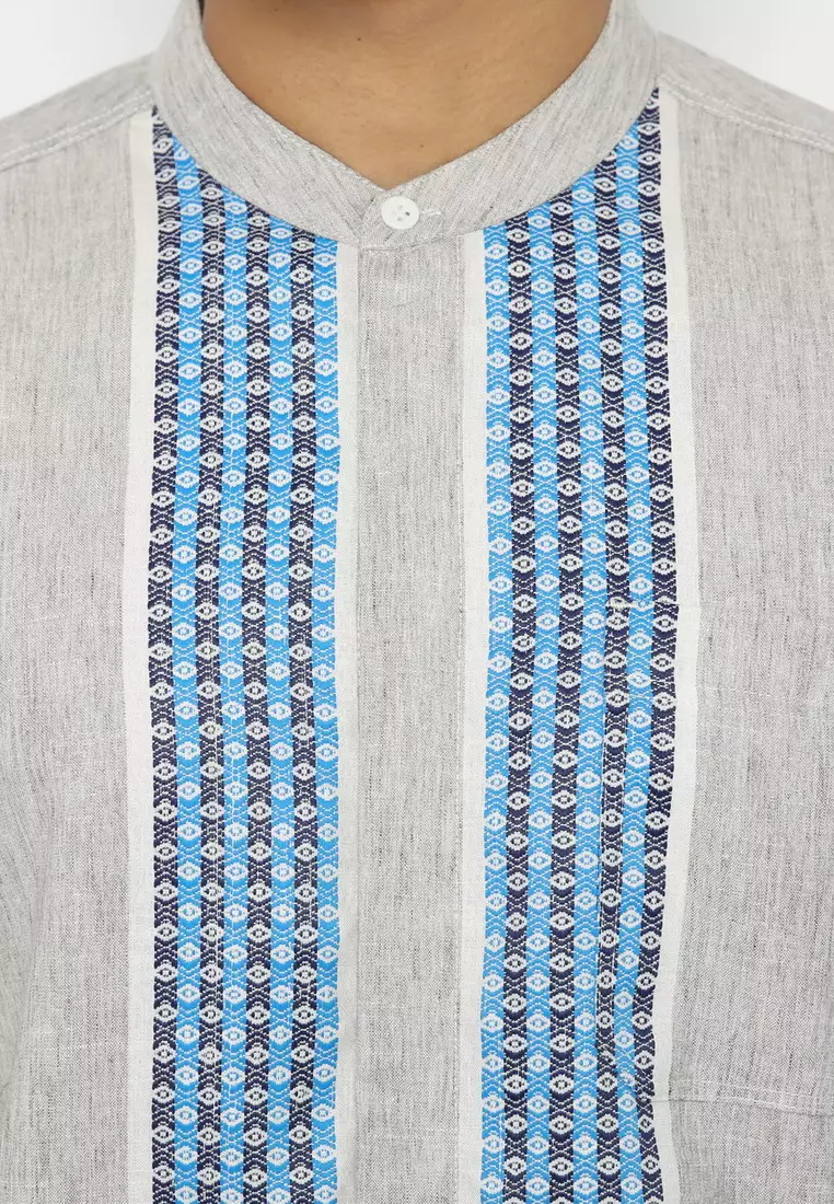 POLICE Kemeja Koko Border Pria 207260152 Misty Abu