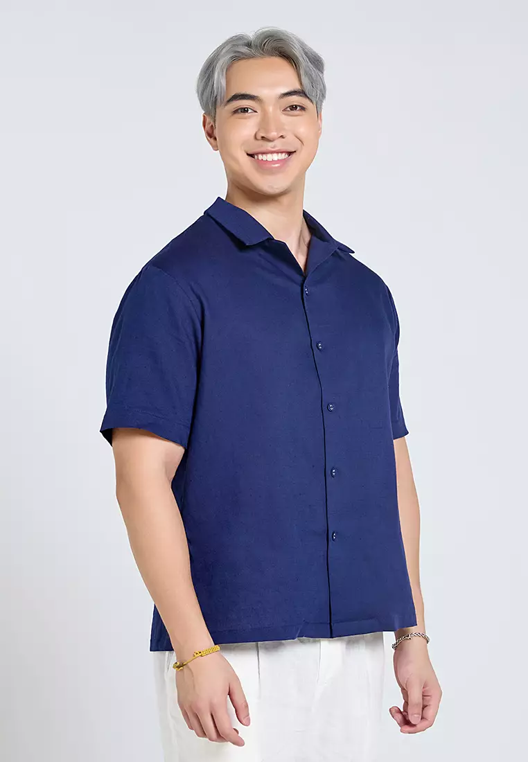 Men’s Short-Sleeve Linen Shirt