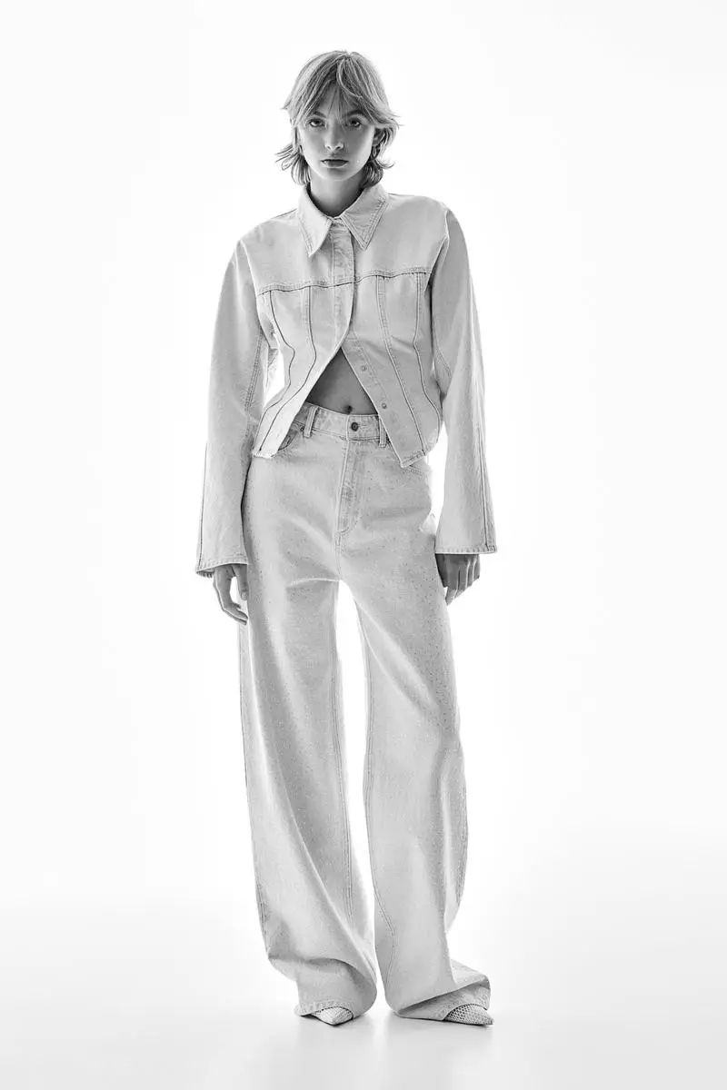 Rhinestone-embellished jeans