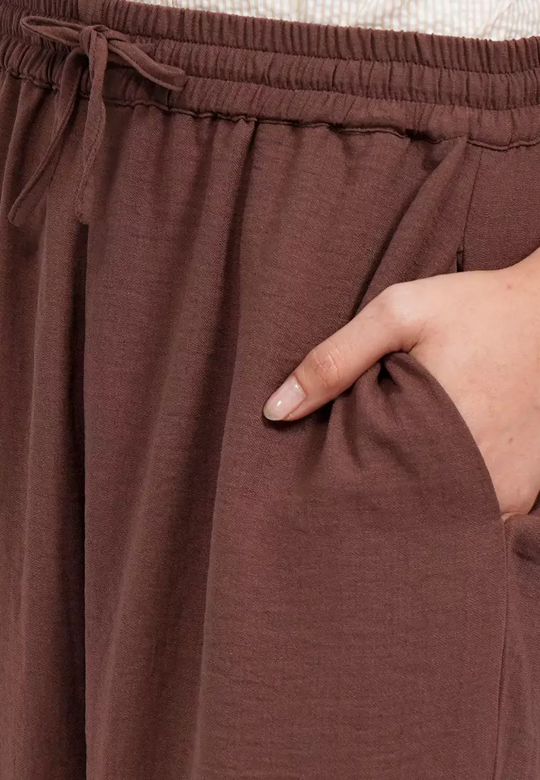 Textured Wide Leg Pants