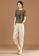 A-IN GIRLS beige Elastic Waist Solid Color Casual Pants 24323AAB0D5628GS_5