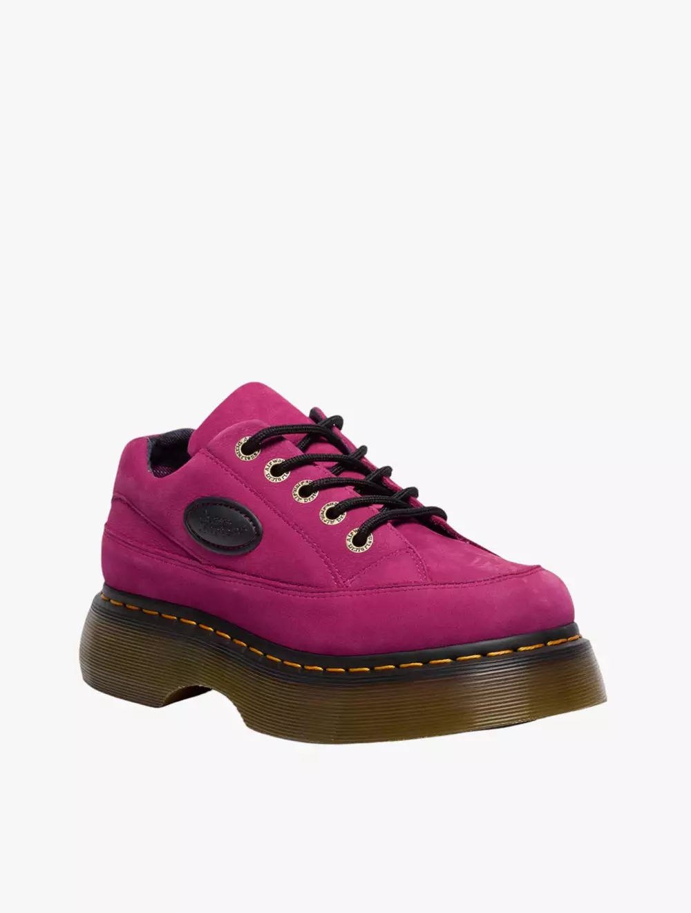 Dr. Martens Buzz 5i 5 Eye Shoe Fuchsia Pink Milled Nubuck WP