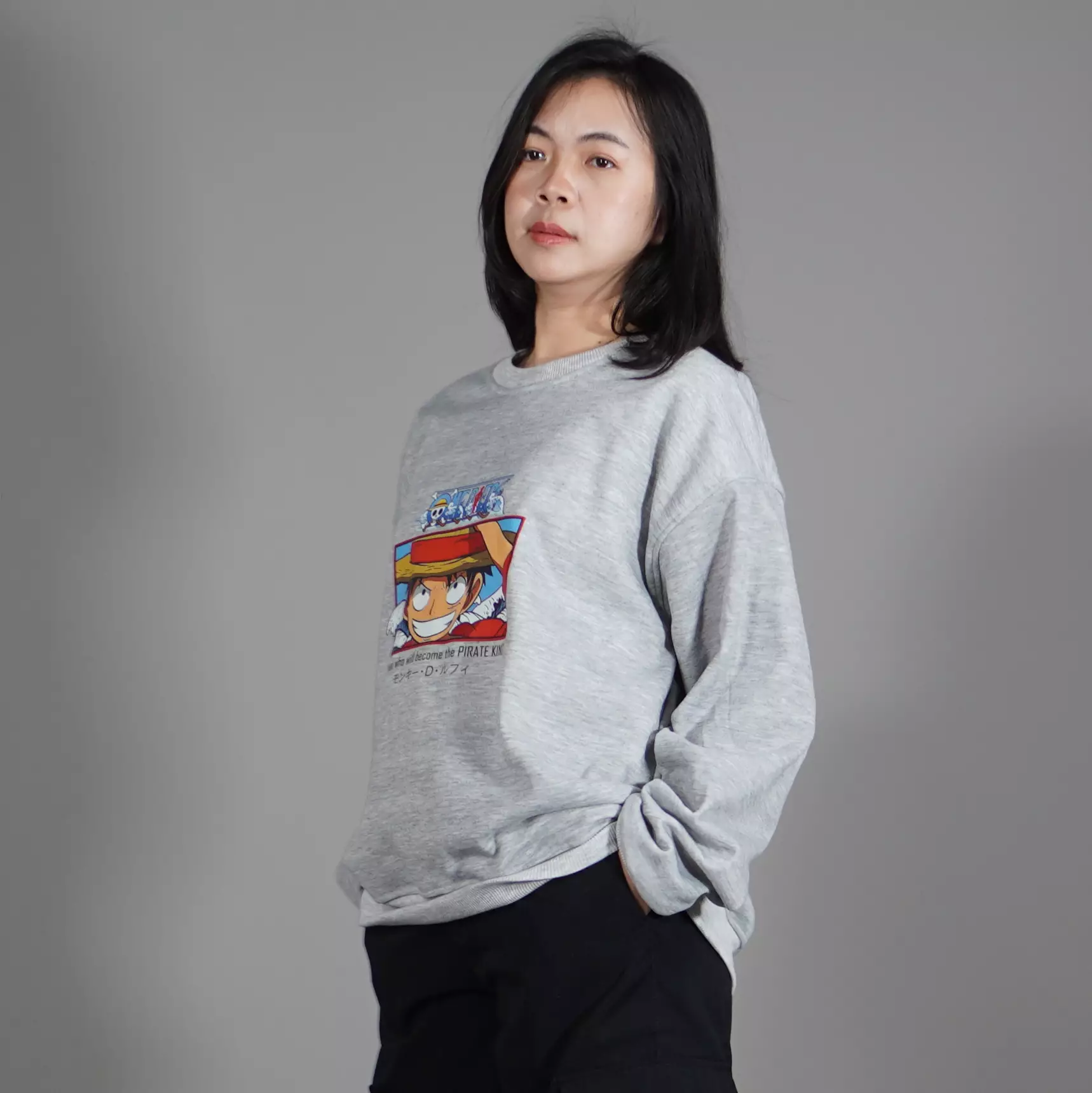  PIECE2 Crewneck One Piece Crewneck Anime Sweater Anime - Abu Muda