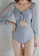 Halo grey Slim Fit Swimsuits With Chiffon Sleeves 60418USDA5DAAEGS_4