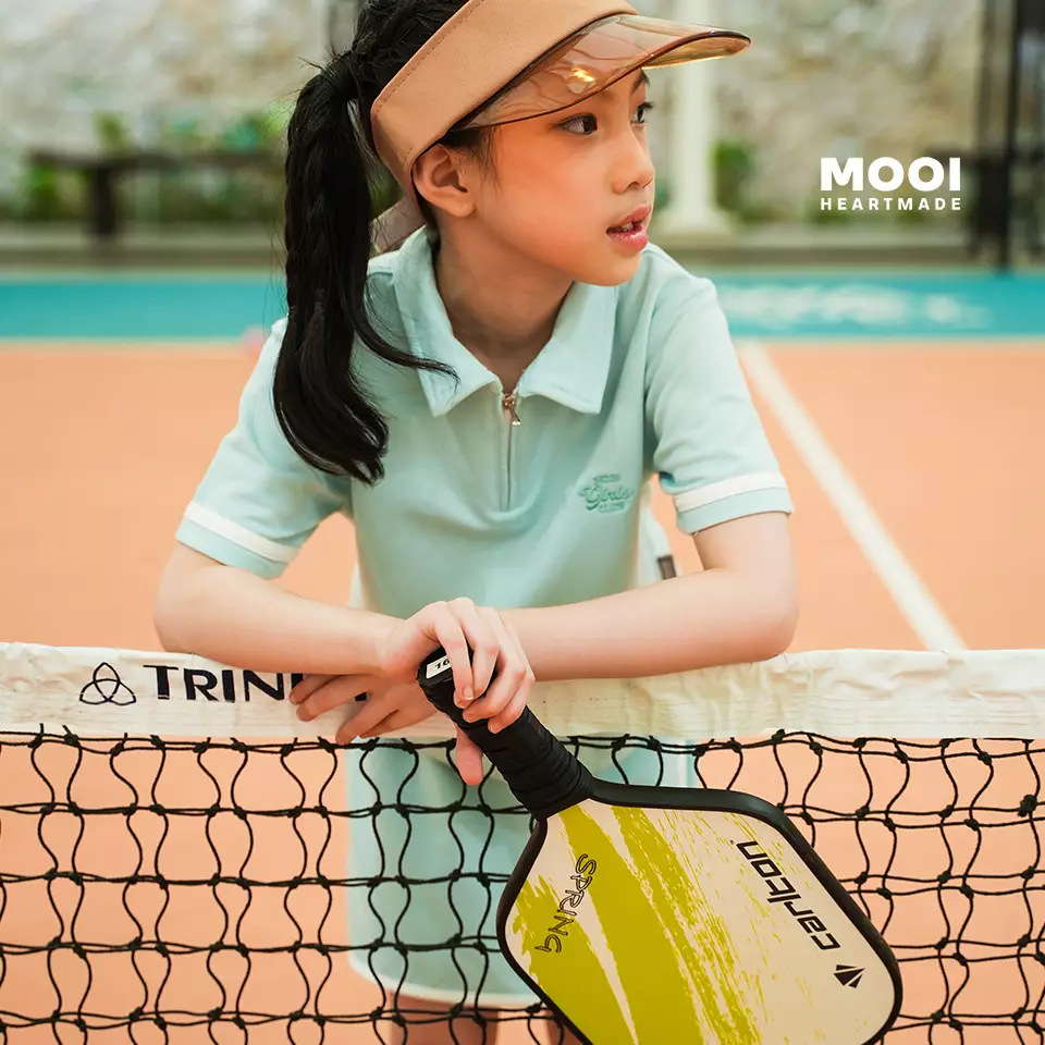 Mooi Atasan Anak Perempuan Adele Top - Blue Mint