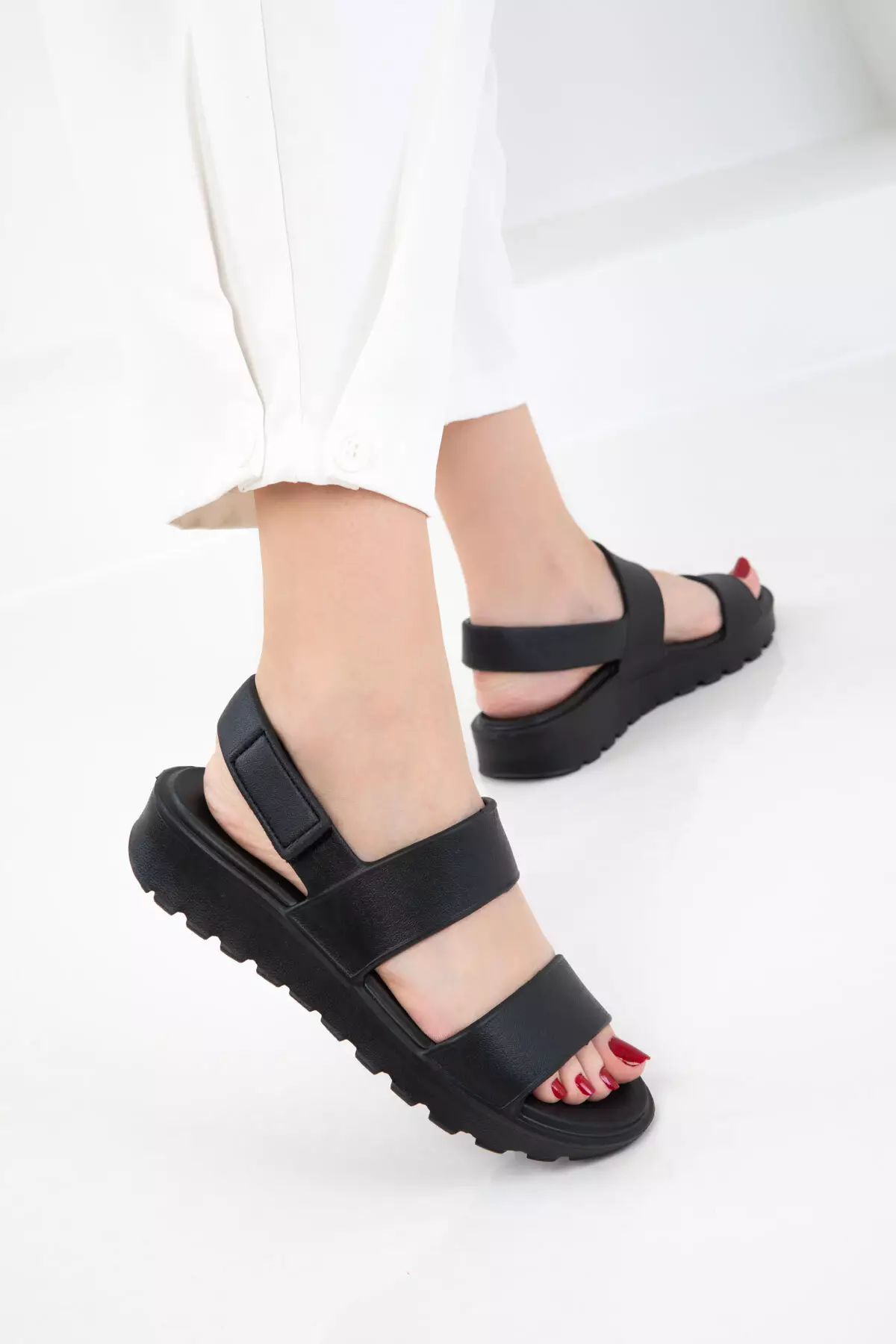 Black Women's Sandals 20750