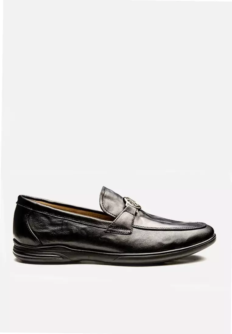 Discount on Twenty Eight Shoes  shoes - SKU: VANSA Top Layer Cowhide Buckle Slip-on Loafer VSM-C691