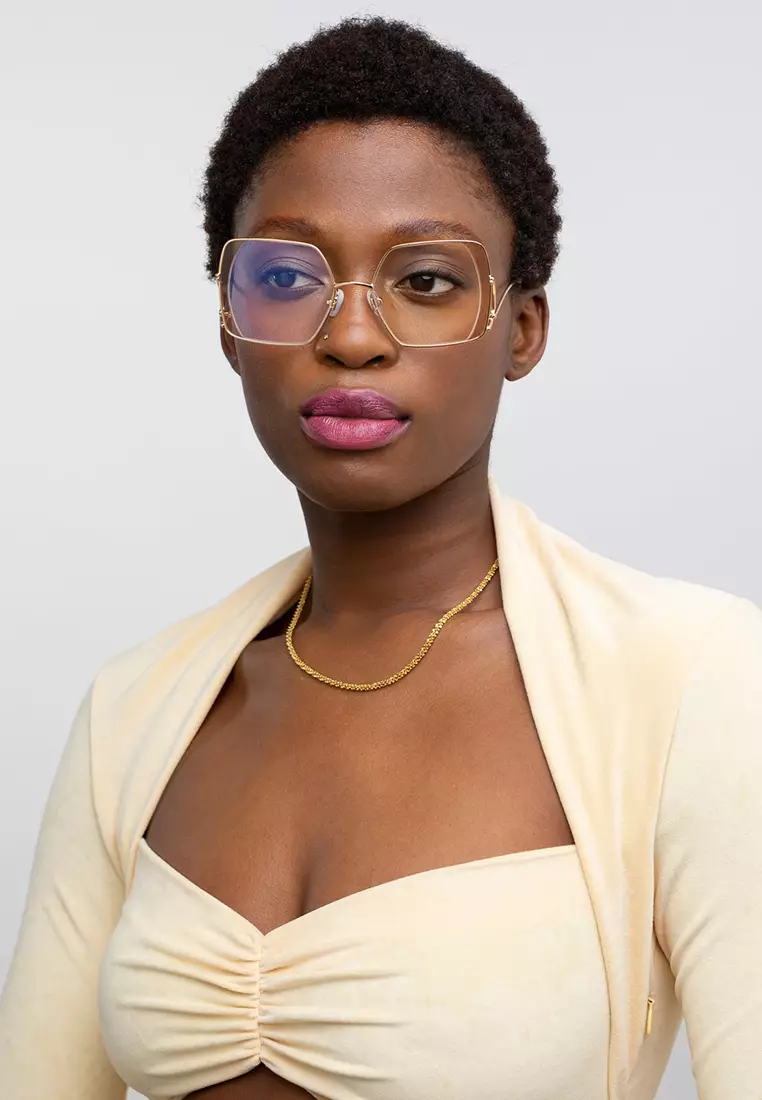 Candy (OP451-Gold) Luxury Anti-Radiation/Computer Eyeglasses from London for Women