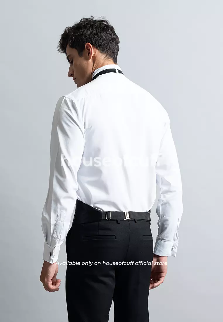 Suspender Gesper Belt Wedding Best Man Cummerbund Hitam