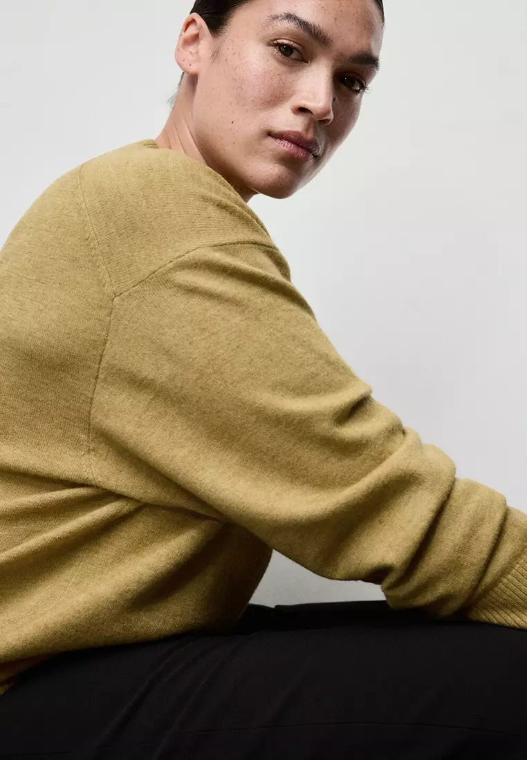 Oversized Sweater With Ribbed Trim