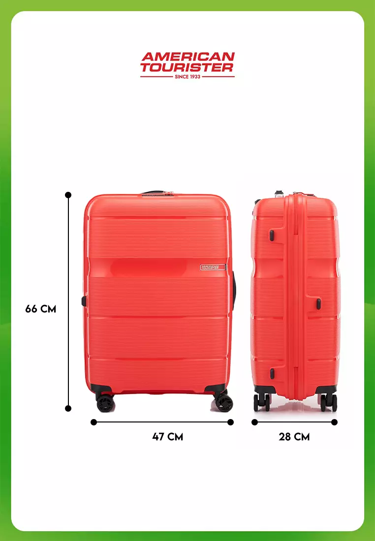 American Tourister Linex Koper Hardcase Medium 24 Inch TSA ASR– Flame Red