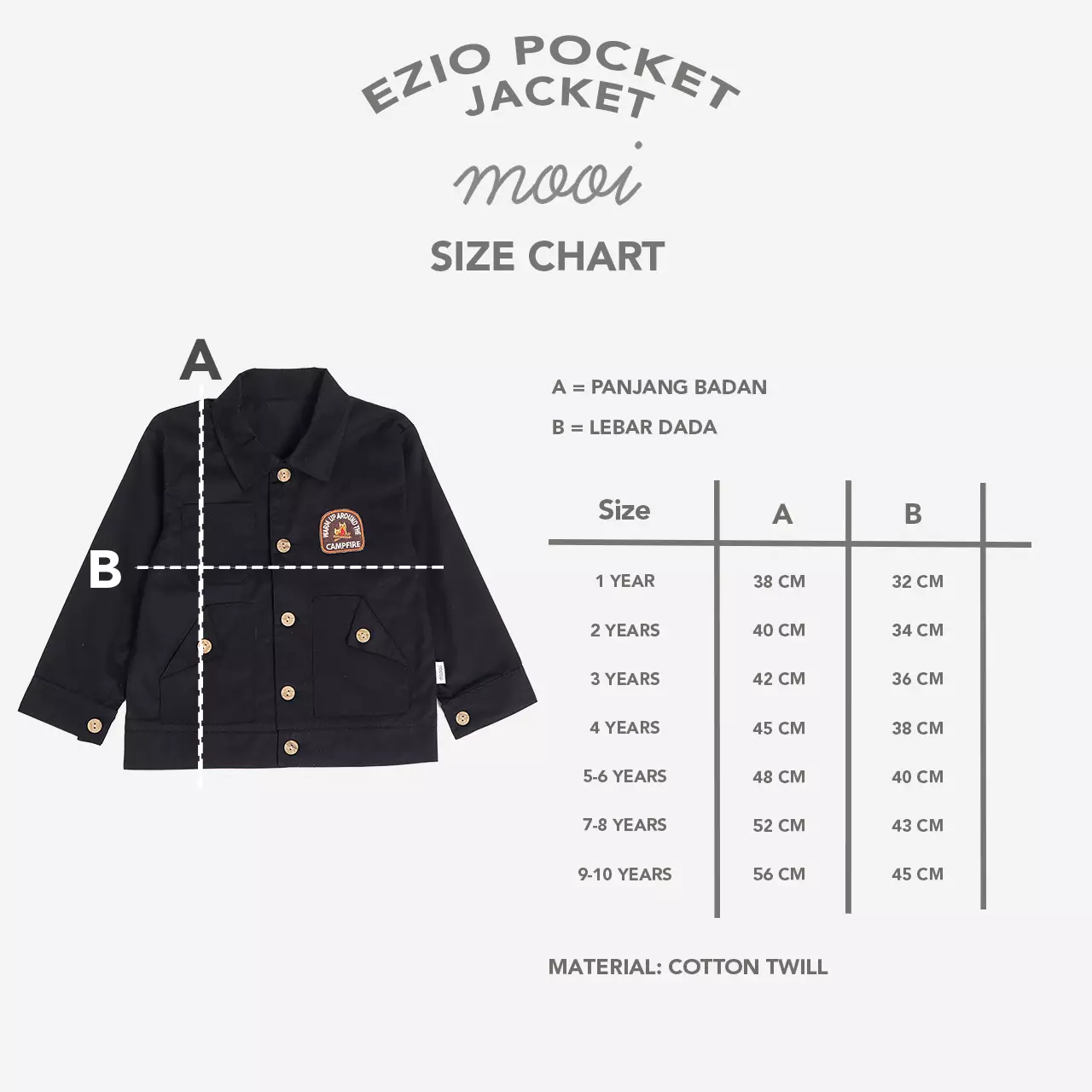 Mooi Jaket Anak Ezio Pocket Jacket - Navy
