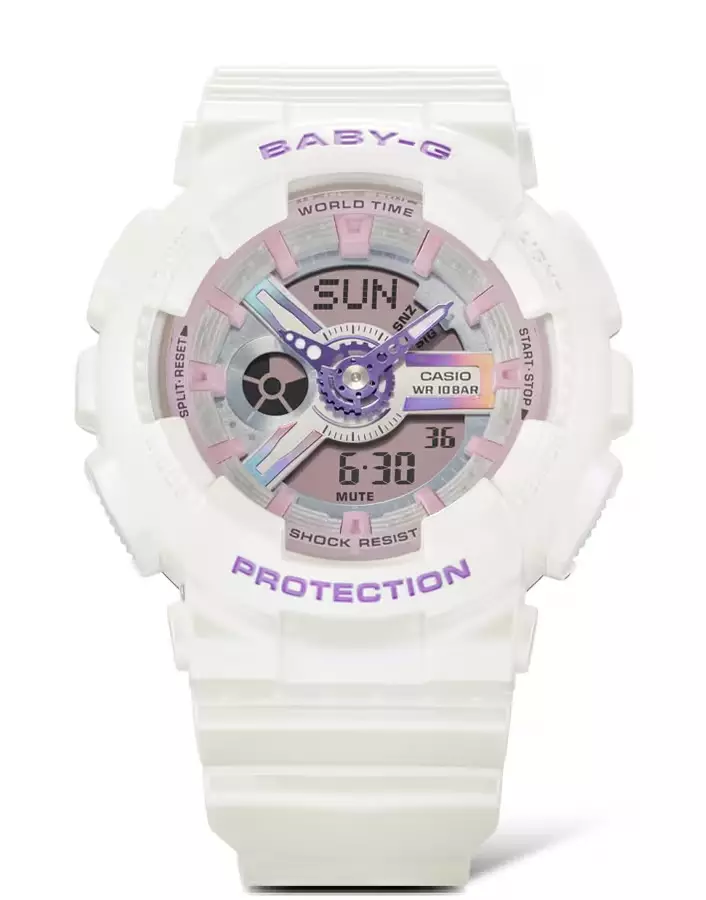 Women BBA-110FH-7A Resin White Purple