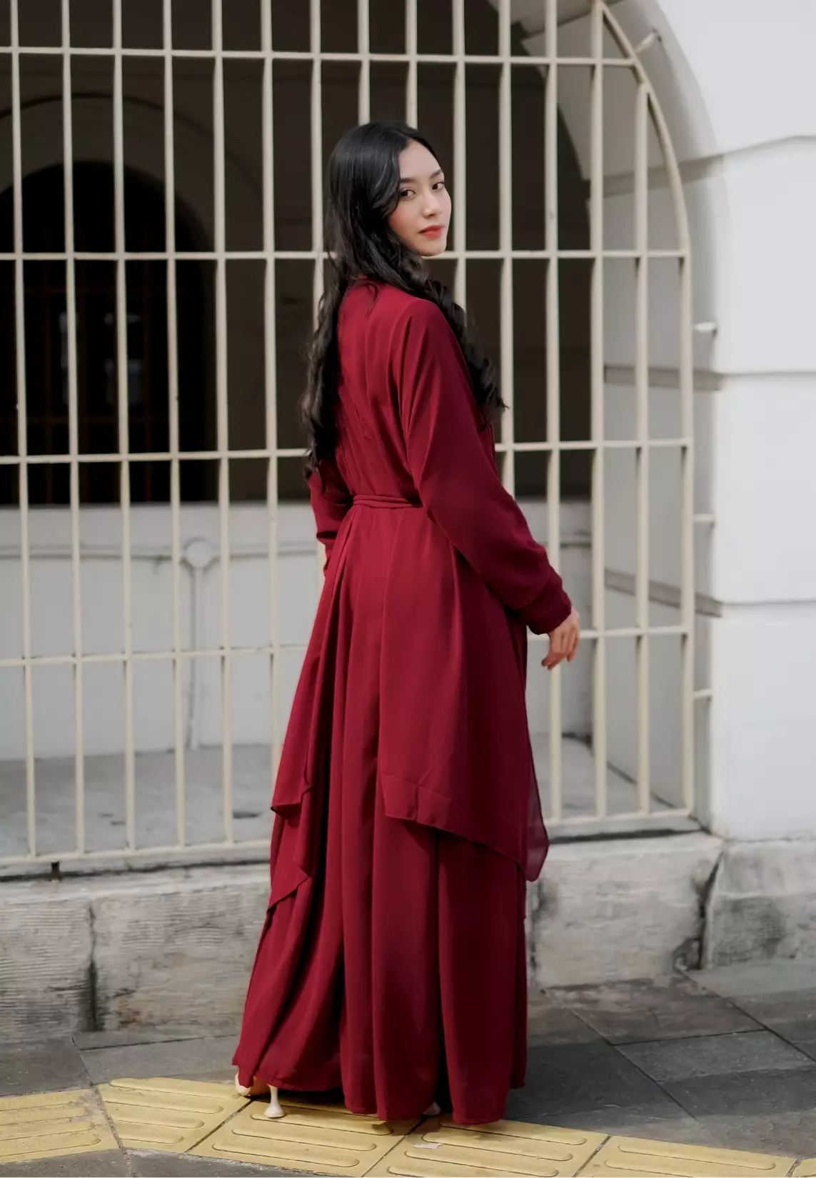 Anastasia Dress - Maroon