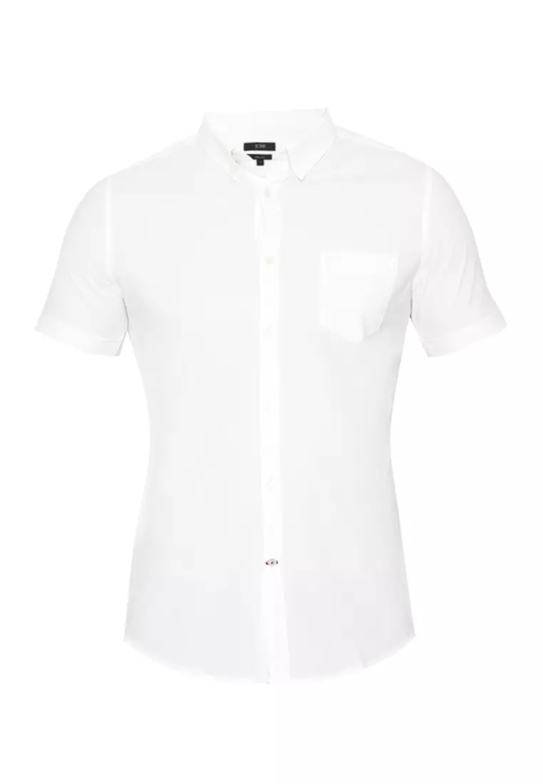 Jual Jobb Jobb Minnesota Kemeja Pria Lengan Pendek Slim Fit White
